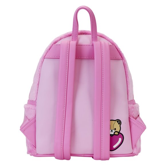Hello Kitty Teddy Bear Cosplay Pink Plush Mini Backpack Loungefly & Sanrio New - Picture 4 of 11